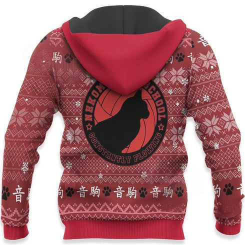Divesart - Nekoma High Ugly Christmas Sweater and Hoodie Haikyuu Anime Xmas Shirt